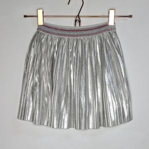 Kate Spade Pink Silver Pleated Metallic Skirt 6X